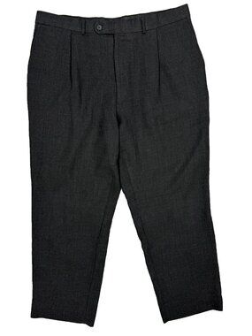 Jack Victor Dress Pants Grey Wool Trousers Soft Hopsack 34x29